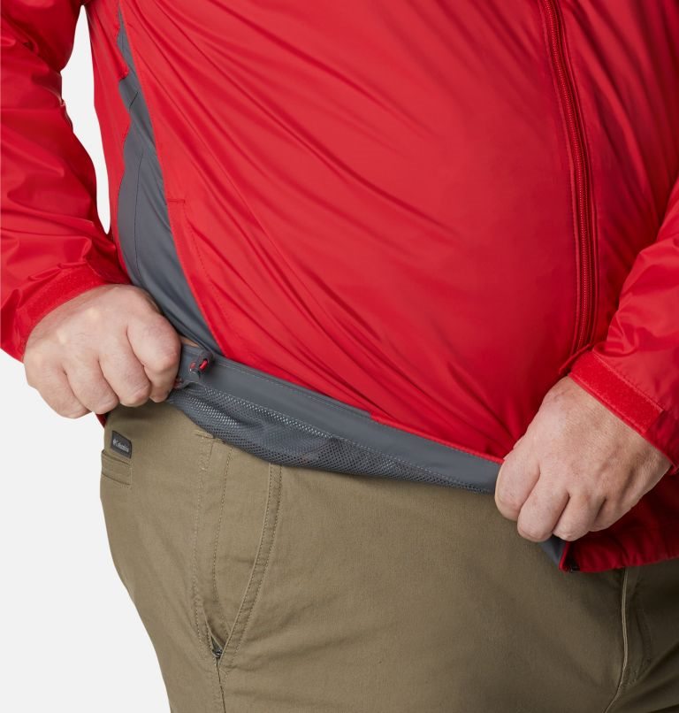 Men's Columbia Glennaker Lake Rain Jackets Red | Plus Size CA-I5834